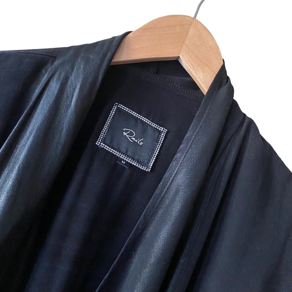 Rails Open Front Waterfall Black Jacket | Lightwe… - image 2